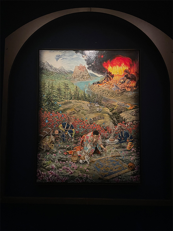 10-Artworks-At-India-Art-Fair-2023-Installation view of ‘Imagined Worlds’ by Raqib Shaw-Design-Pataki