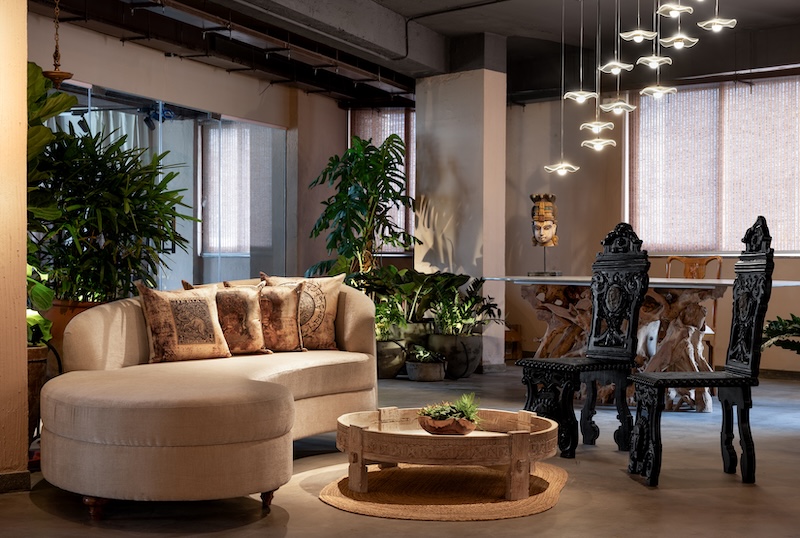 office area, bangalore, white sofa