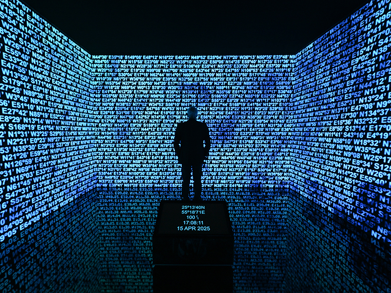 Directions (Merging) by Mohammed Kazem, Digital artwork; (Image credits of Cedric Ribeiro,
Getty Images for Art Dubai)