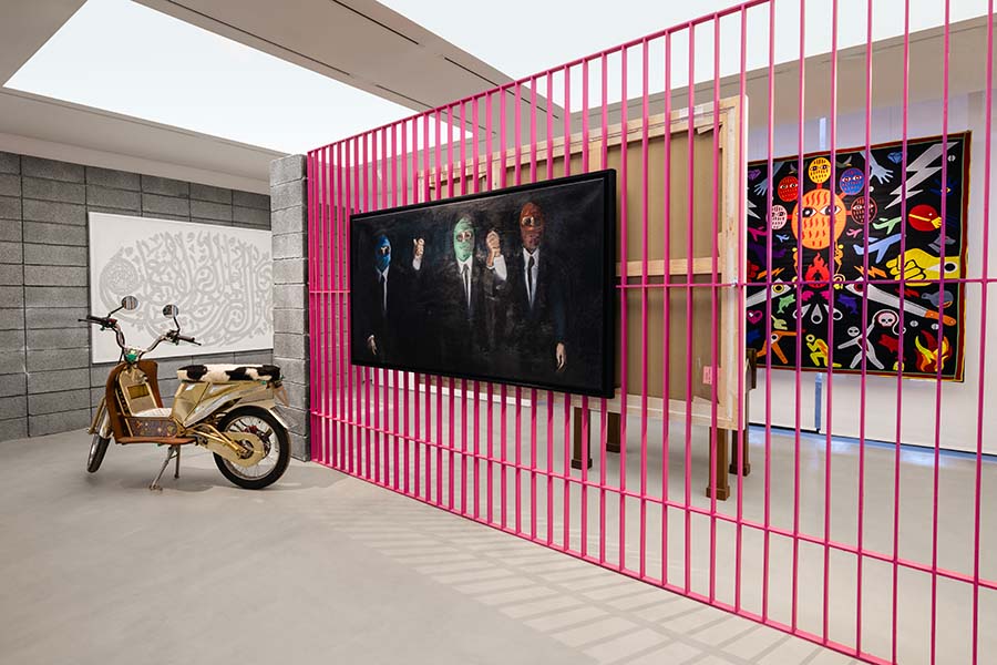 The ‘Converge’ section features Eric van Hove’s ‘Mahjouba 4, 2023, among other works. (Image Credits: Ayoub El Bardii) 