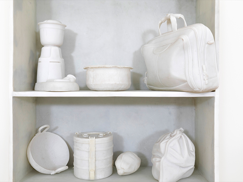 Untitled (from Future Remains) by Sudarshan Shetty, 2024, Cast in polyester resin with marble dust; (Image courtesy of Galerie Krinzinger & the artist, Photo: Carmen Alber) 