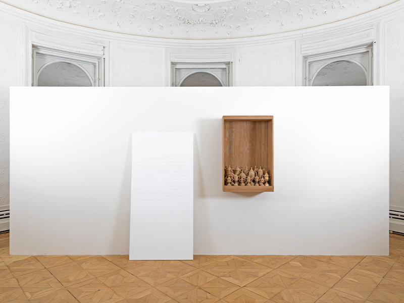 Installation view of Future Remains by Sudarshan Shetty, 2024, Video Installation; (Image courtesy of Galerie Krinzinger & the artist, Photo: Carmen Alber) 