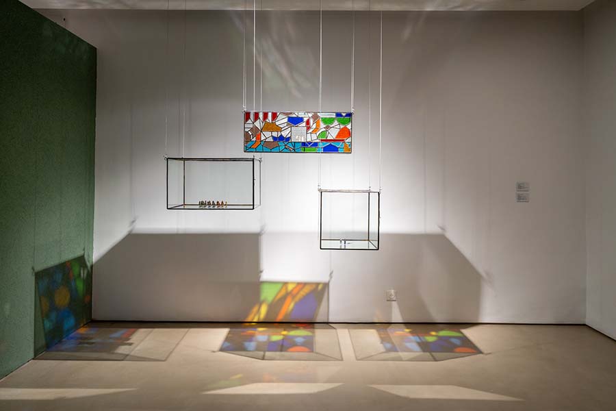 Sara Ouhaddou’s installation orchestrates an interplay of shadow. (Image Credits: BO studio) 