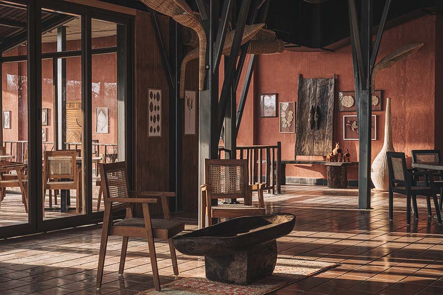 The interiors of cool, climate-responsive structures are built sustainably using the rammed earth technique (Image Credit: Ishita Sitwala) 