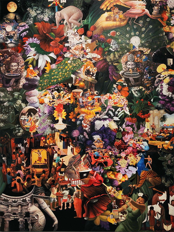 ‘Avyavastha’ by Abhay Sehgal. Oil on Canvas. 60 by 36 ft. A custom piece made for a private commission (Image Credits: Artist) 