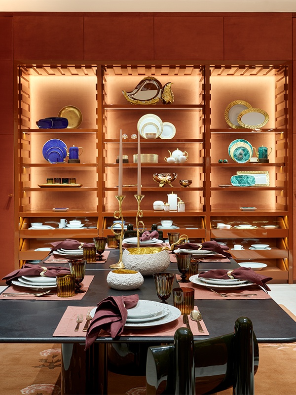 Through a special collaboration with jewelry designer Lito Karakostanogloui, L'OBJET Lito celebrates a connection between two designers using the eye; often used a symbolic talisman of good luck and protection. (Image Credits: L'OBJET, Longform)