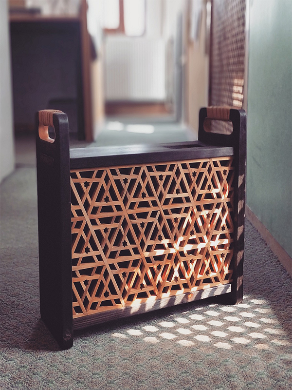 The concept for this ‘Pinjra Kari Boombox’ was to marry craft with contemporary electronics. The material is eco-friendly and visually appealing. (Image Credits: Studio Kilab) 