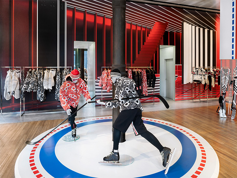 A collaboration with Prada for their store in Broadway, New York, where Sehgal transformed the interiors with custom wallpaper installation. (Image Credits: Artist) 