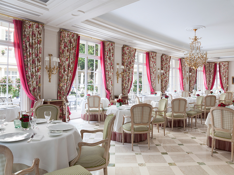 The dining ambience at Epicure channels Parisian elegance—think designer drapes, plush sofas, and chic floral tablescapes—turning every meal into a stylish affair. (Imge Credit: Le Bristol Paris - Oetker Collection)
