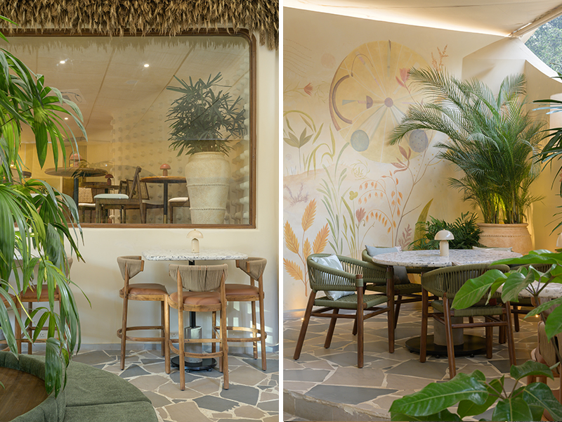 The interiors of Farro Pune are designed in an earthy colour palette. (Image Credits: Farro)