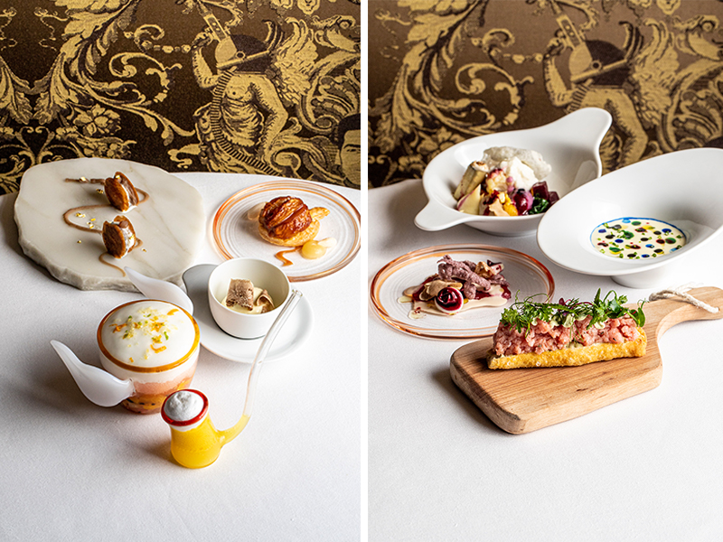 The tasting menus at Ristorante Quadri offer a modern take on Venetian Renaissance dining. (Image Credit: Quadri) 