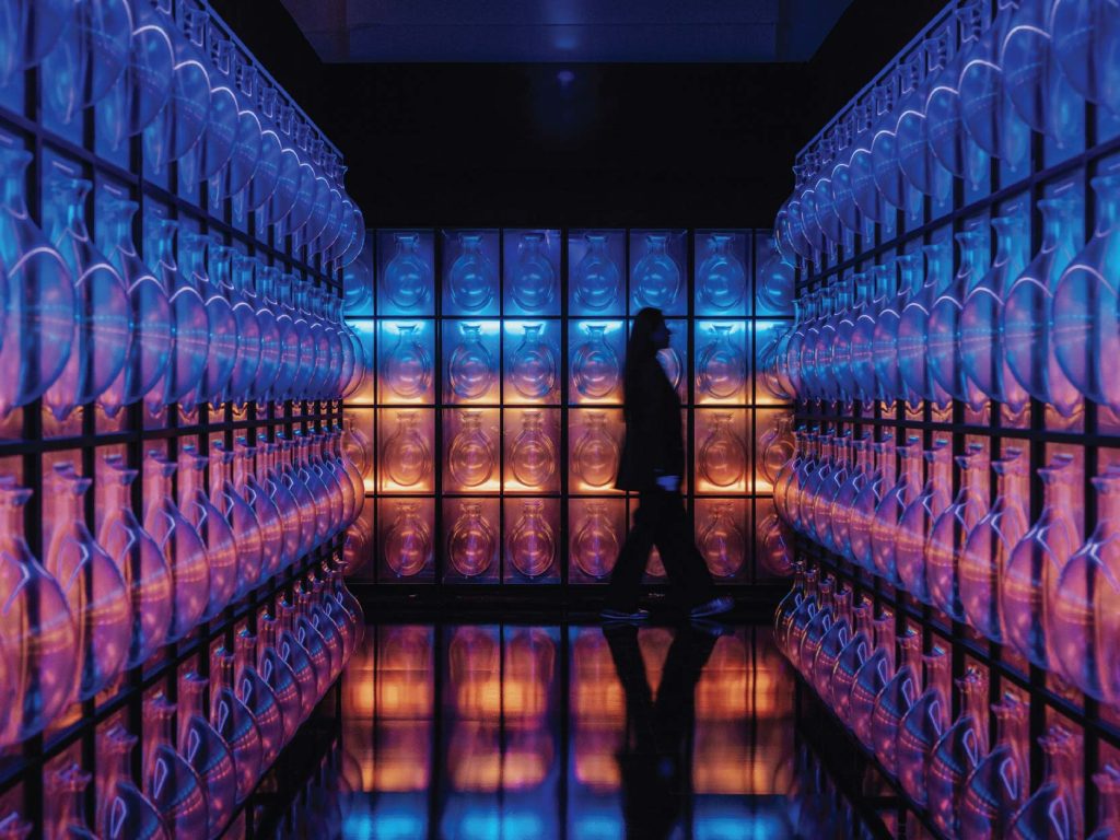 Oman’s striking debut at the London Design Biennale 2025, reimagines traditional ceramic vessels in a digital light. (Image credits: Memory Grid, London Design Biennale, 2025)