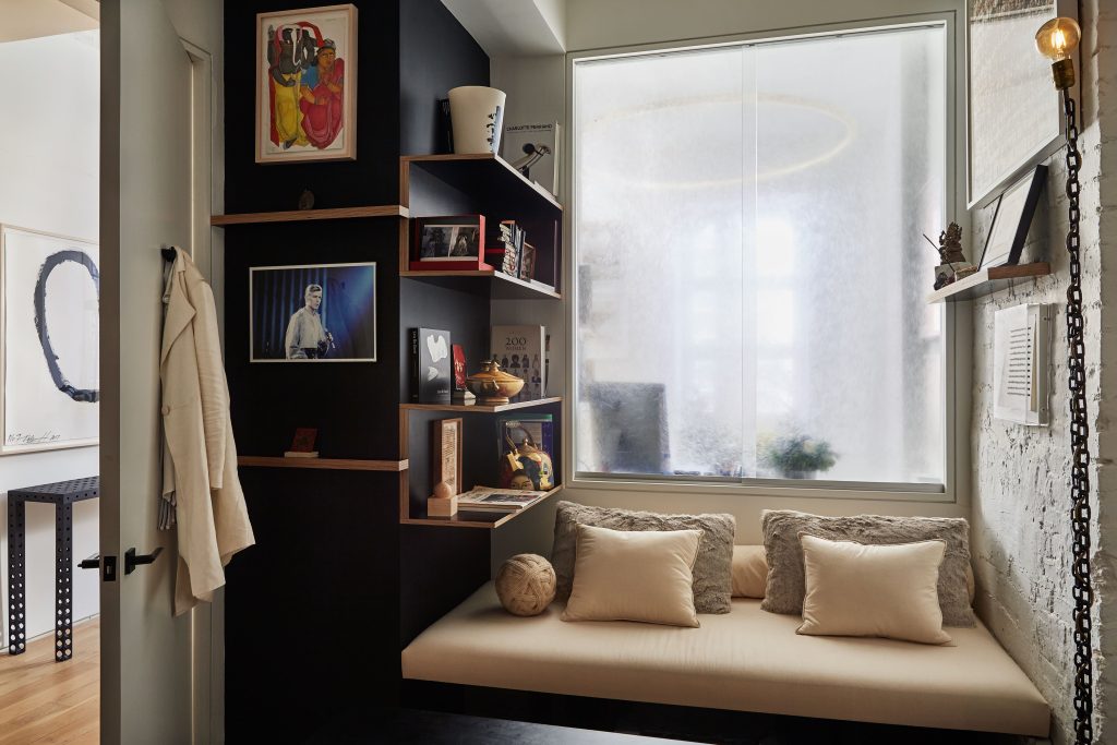 Within the Reddymade studio, an ensemble of intimate, jewel-box seating alcoves offers a graceful homage to Reddy’s South Indian courtyard-style childhood home (Image Credits: Seth Caplan) 
