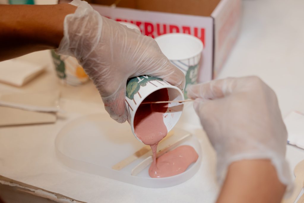 A peek at the tile making workshop by Firdaus Variava. (Image Credits: Design Pataki) 