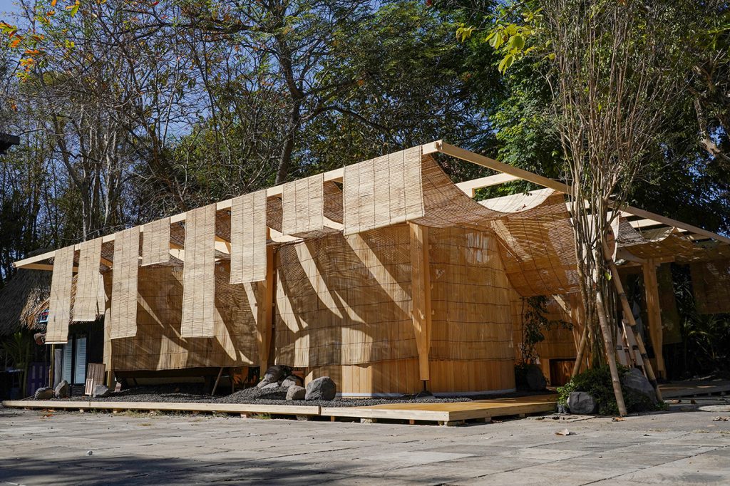 An installation by Nagomi x DDAP Architects in Jia CURATED 2024, crafted from organic, locally sourced materials, blends nature with design. (Image Credits: C Gunawan Surya Saputra) 