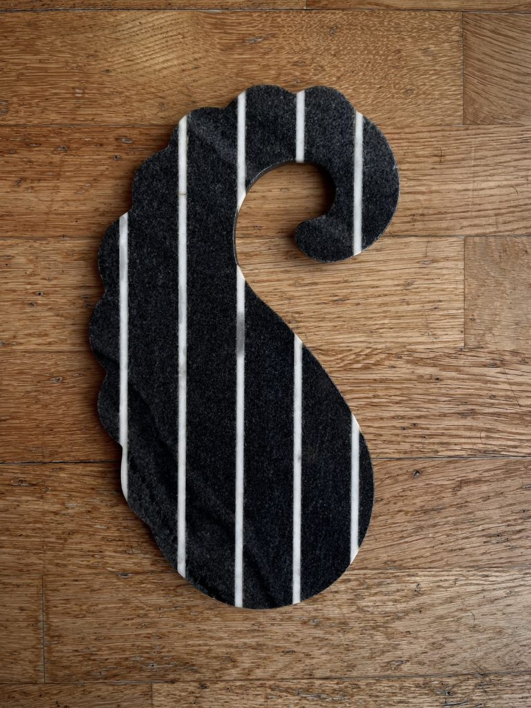 Striped Paisley Cheese Platter. Price - ₹6,999 (Image Credits: Simran Maini) 