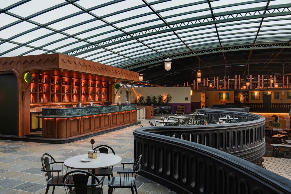 The larger-than-life semi-circular shaped balconies are nostalgic of Calcutta courtyard homes with rounded projections. (Image credits: Shamanth Patil) 