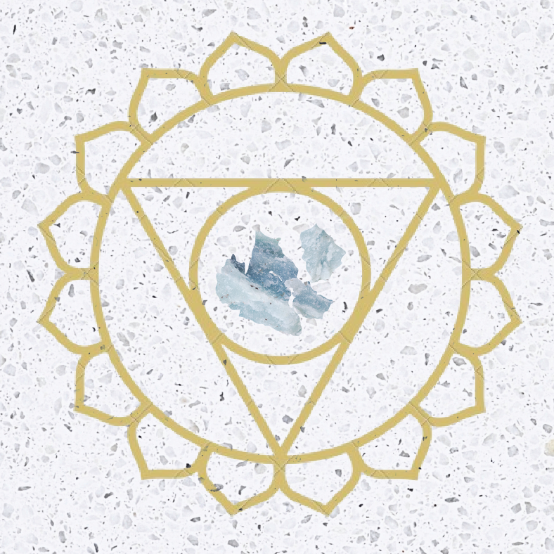 The Throat Chakra tile, which embodies the expression of inner truth. (Image Credit: Bharat Floorings) 