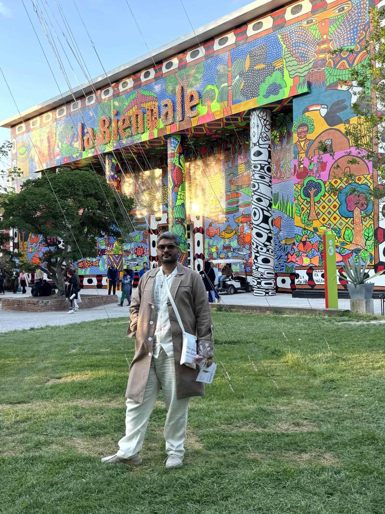 Abhinit Khanna at the Venice Biennale. (Image Credit: Vidha Saumya) 