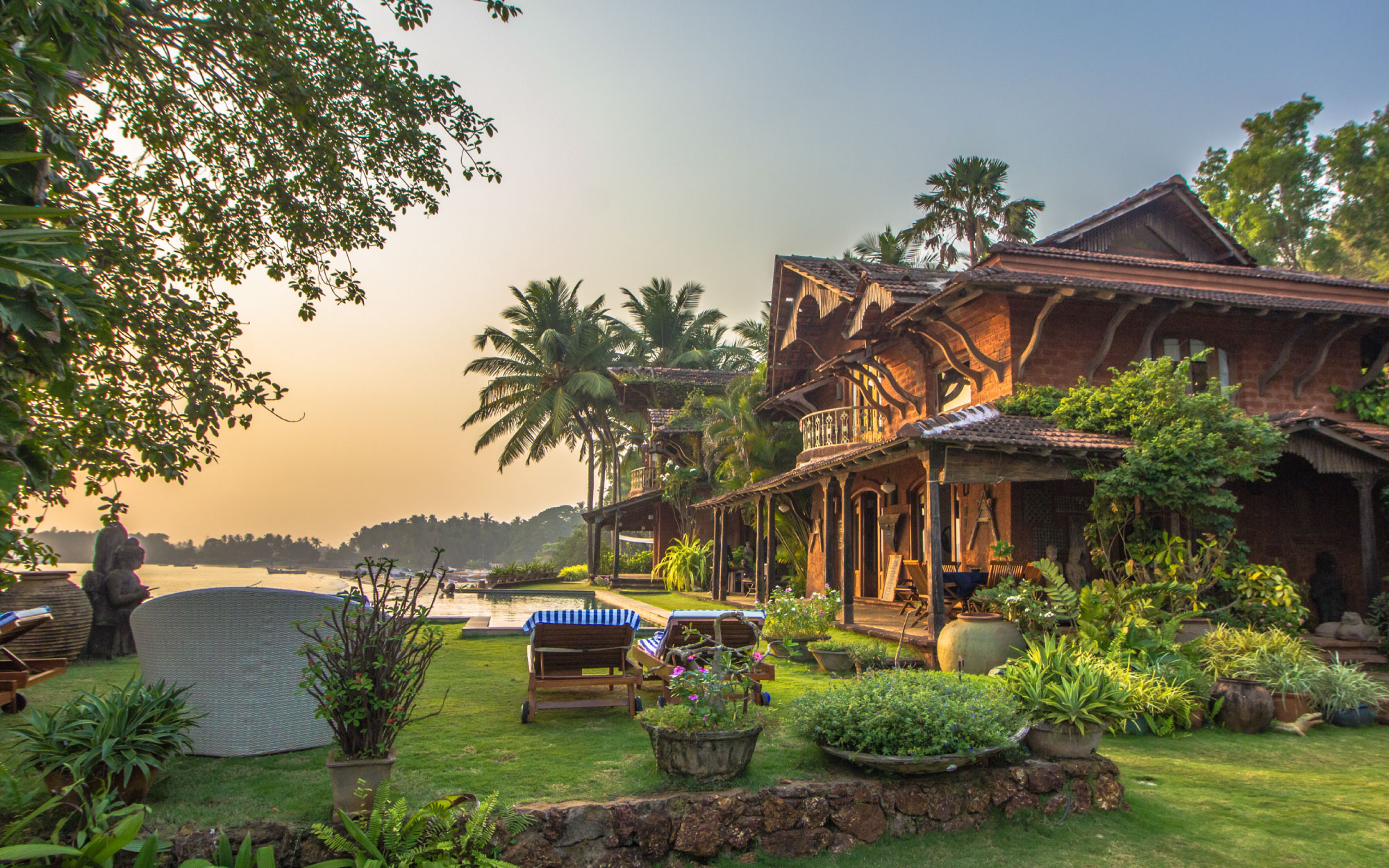 The lush settings of the property stand in compelling contrast to the film’s emotional undercurrents, which are serene on the surface and stormy beneath. (Image Credits: Courtesy of Ahilya by the Sea)