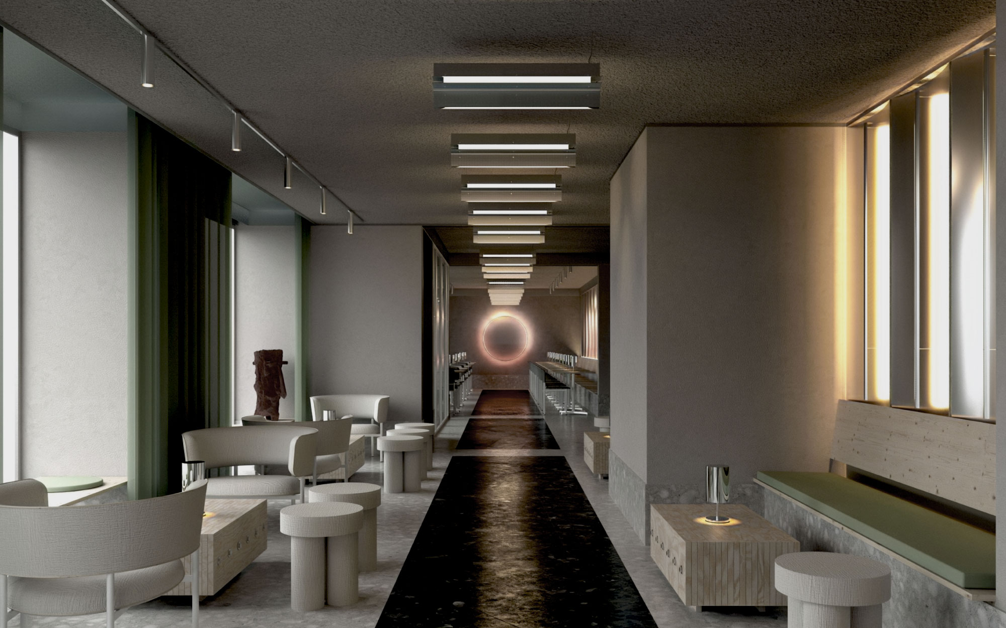 The bar doubles as a social hub where you can kick back with a cocktail, catch up on work, or take in the buzz of people around you. (Image Credit: Brøchner Hotels)