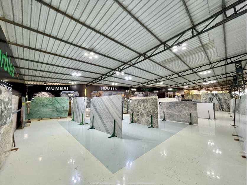 At its Silvassa stockyard and showroom, the brand curates an exceptional spectrum of imported marble sourced from across the globe. (Image Credits: Foremost Marbles)