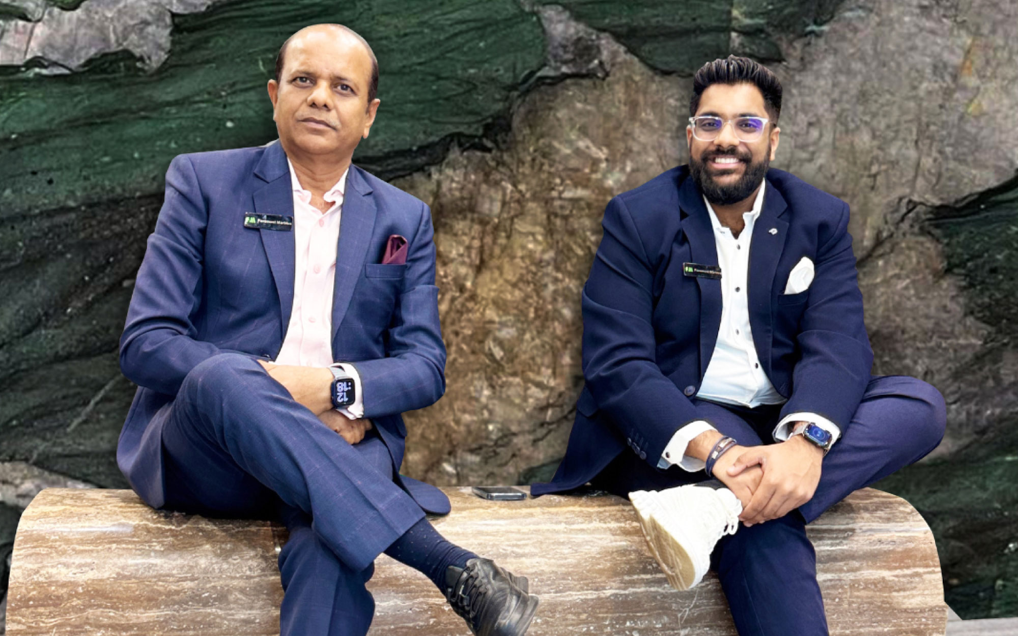 The founders, Premkumar and Prakhar Agarwal, have positioned Foremost Marbles as the bridge between Italian stone mastery and India’s design vision. (Image Credits: Foremost Marbles)