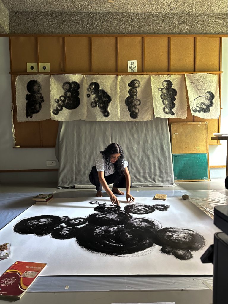 Natasha Preenja in her studio (Copyright of Natasha Preenja, Image courtesy of Natasha Preenja and TARQ)