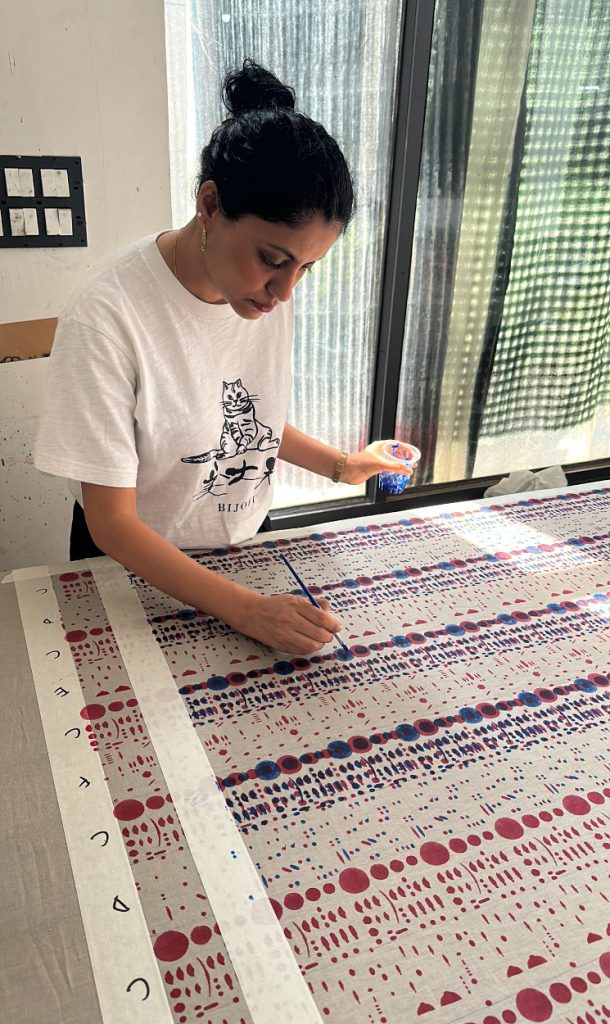 Natasha Preenja in her studio (Copyright of Natasha Preenja, Image courtesy of Natasha Preenja and TARQ)