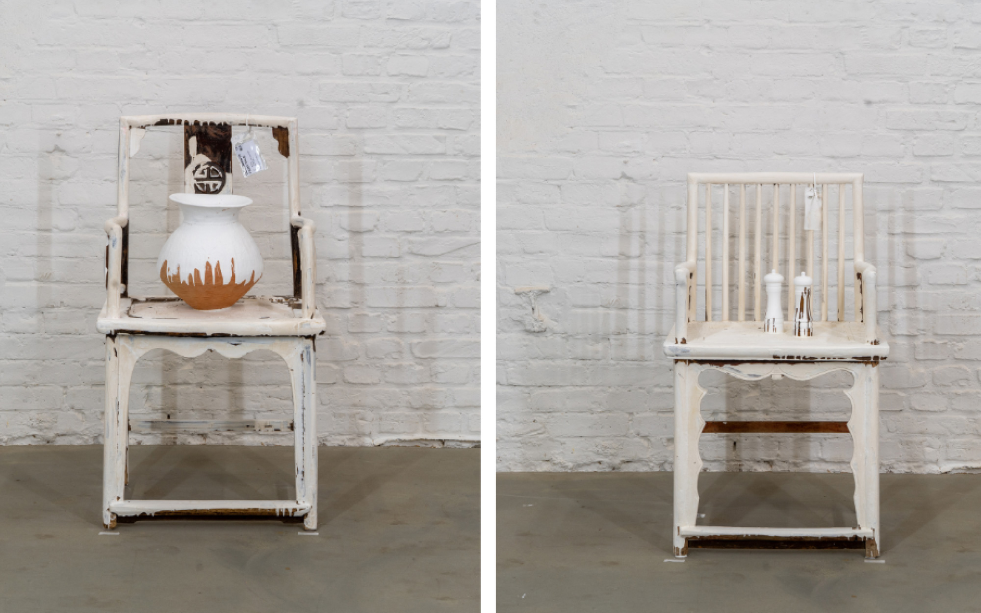 Whitewashed Remnants of History of the State of Emerging Future Works by Ai Weiwei, 2025, Mixed media (© Ai Weiwei, Courtesy of Ai Weiwei Studio, Nature Morte and Galleria Continua)