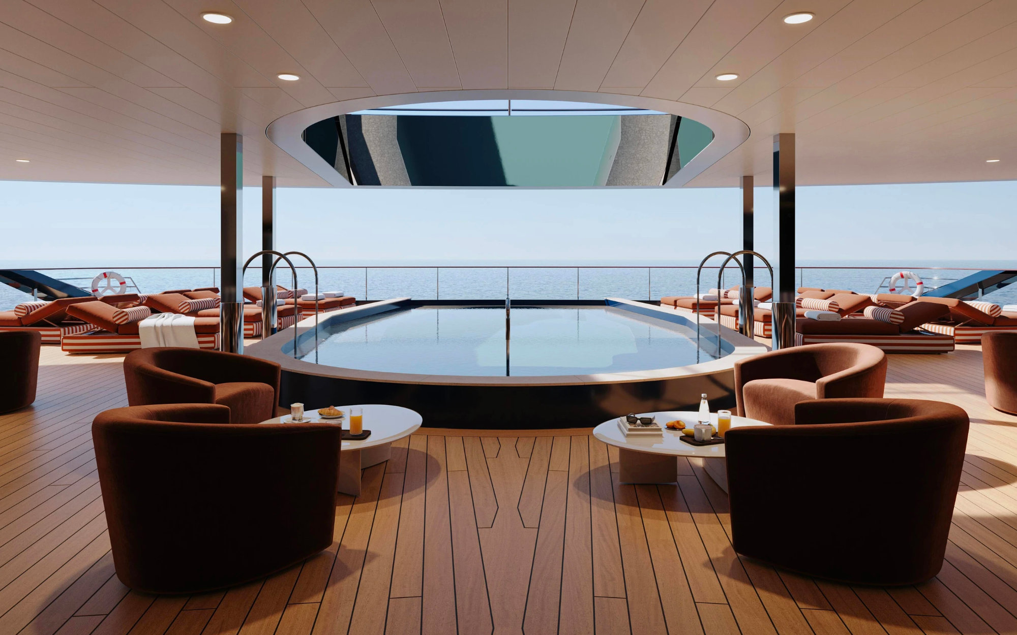 Between the private leisure pool and the exceptional swimming pools, every space is designed to unwind where the sky meets the sea. (Image Credit: Orient Express)
