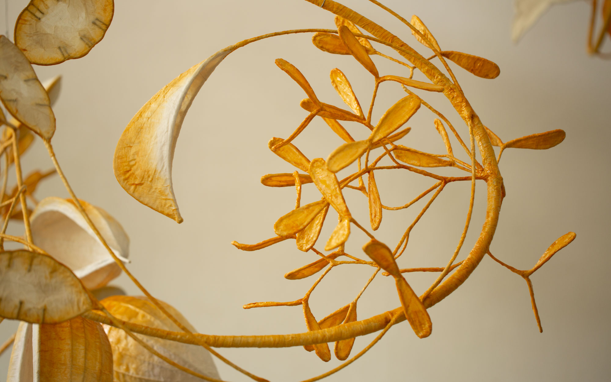 Detailed shot of Ranjani Shettar’s work for the India Pavilion. (Image Credits: Talwar Gallery) 